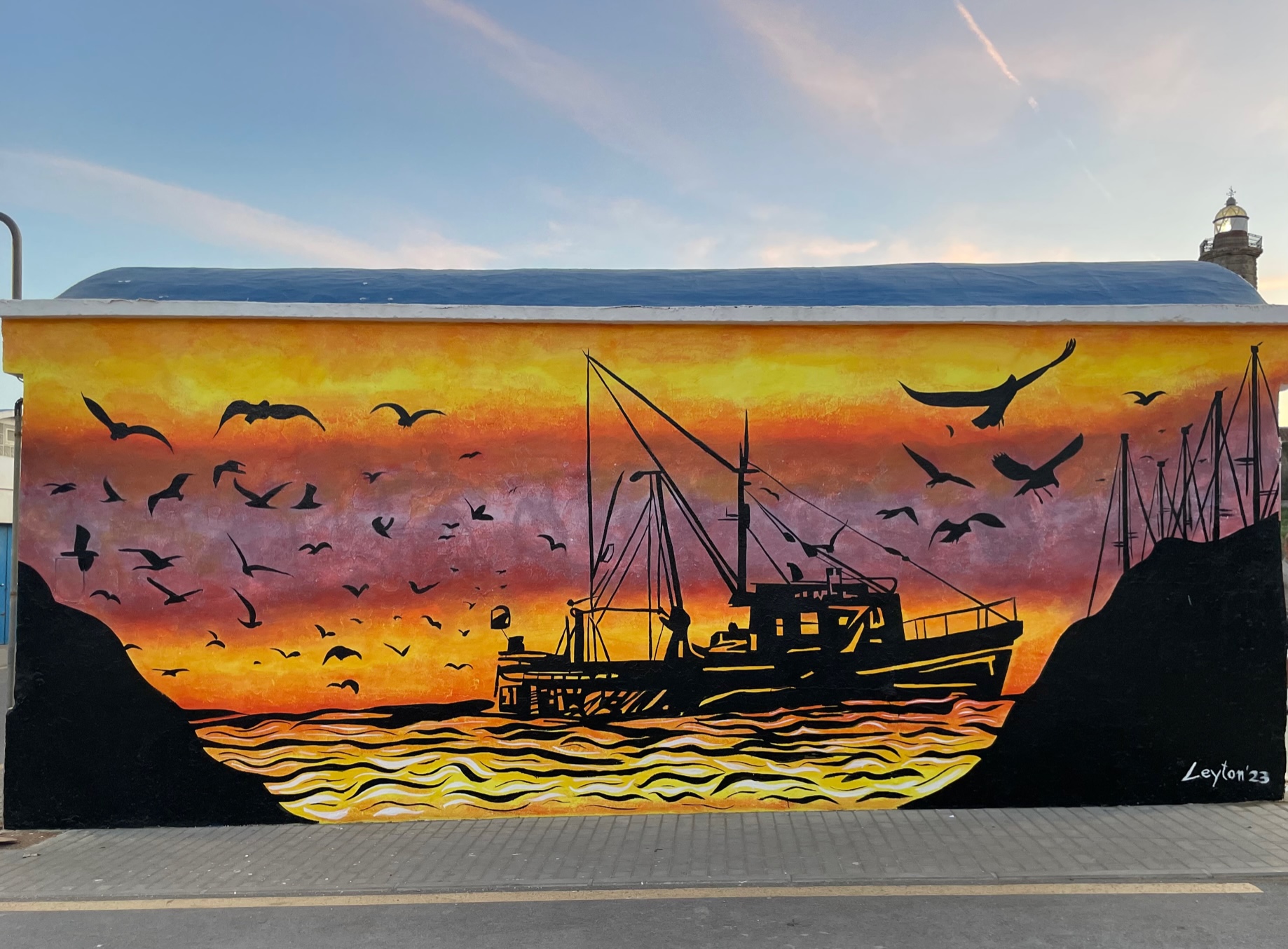 Mural en el Puerto Pesquero de Estepona