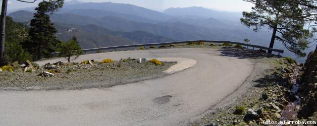Mountain road, Peñas Blancas intersection